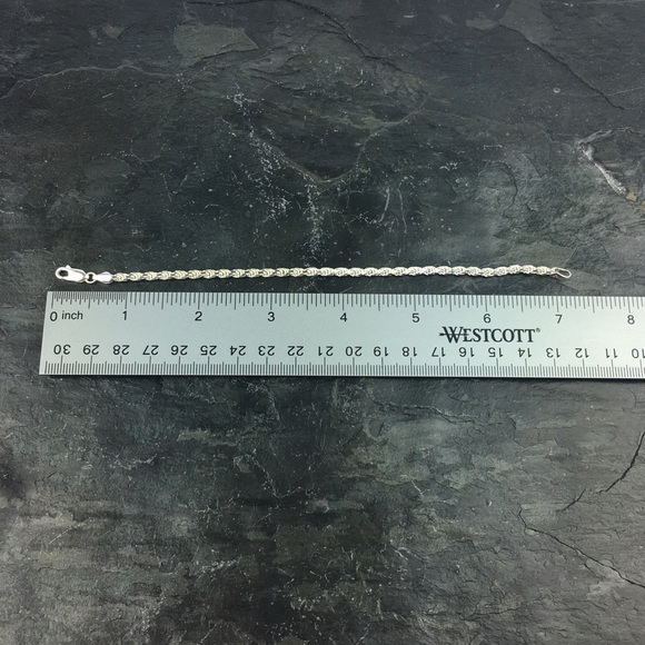 IBB Italy Rope Chain Sterling Silver 925 Bracelet 7 1/4 - Picture 8 of 8